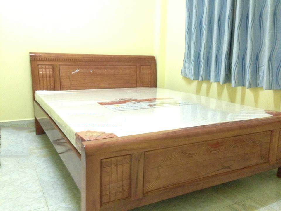 Giường ngủ gỗ xoan đào GN-017