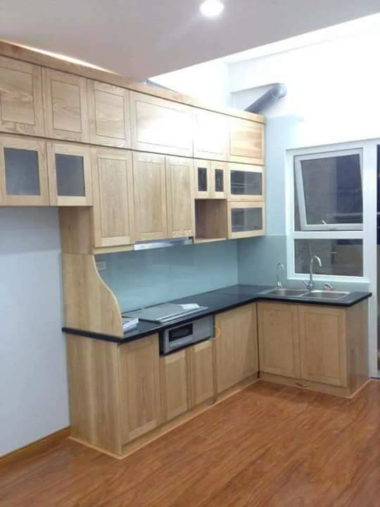 Tủ bếp gỗ sồi Nga SG-010