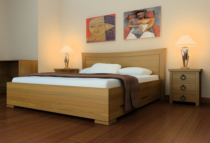 Giường ngủ gỗ sồi GN-020