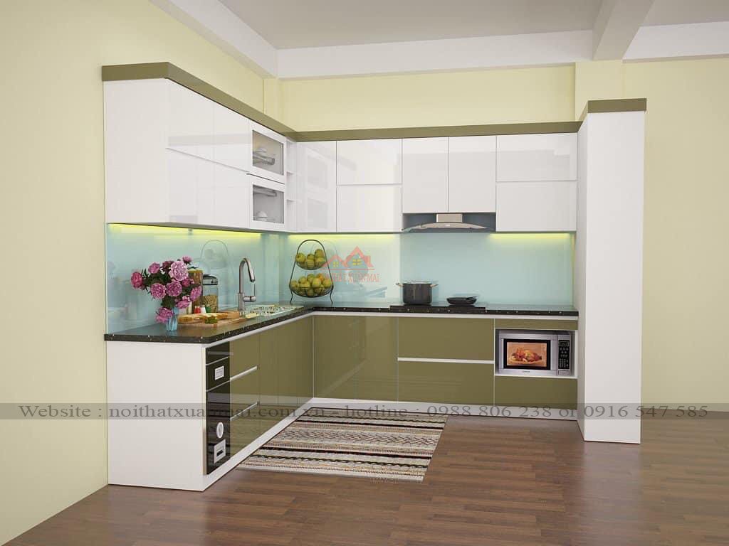Thiết kế mẫu tủ bếp dài 2m tiện dụng nhất cho không gian bếp