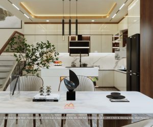 thiết kế nội thất phóng bếp chung cư sang trọng