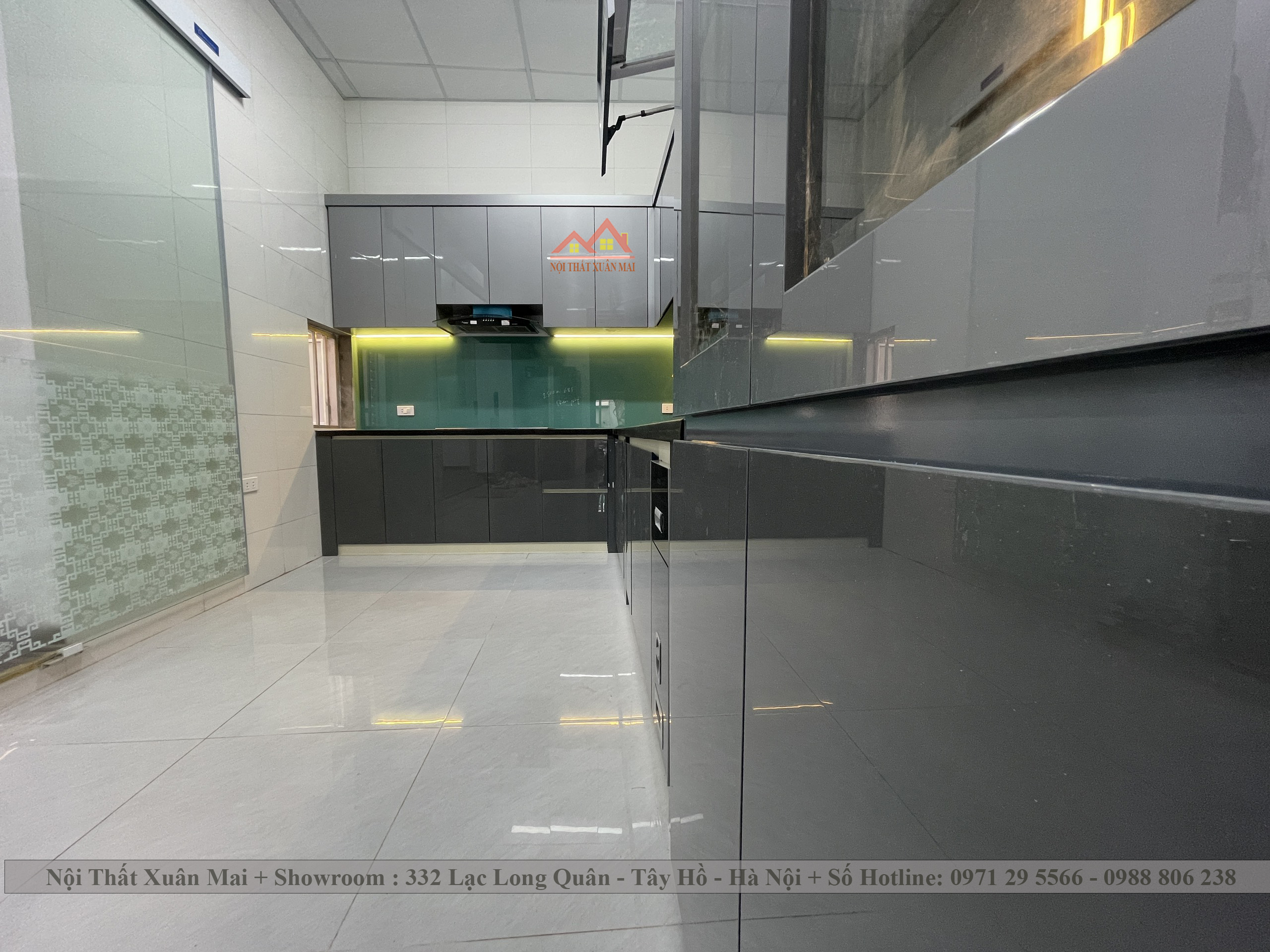 Công trình thi công tủ bếp acrylic tại nhà chú Cường - Đông Anh - Hà Nội 04