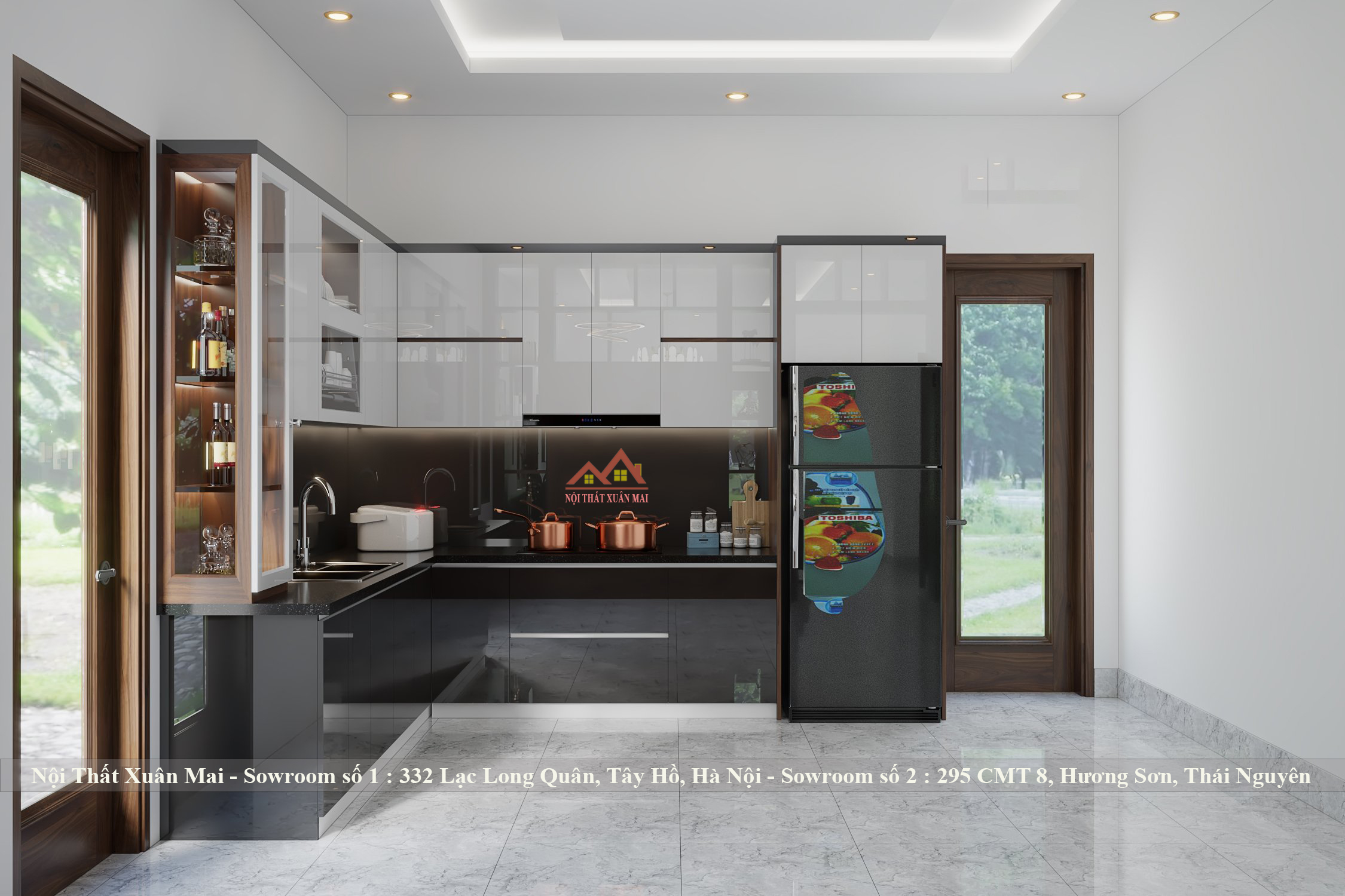 mẫu thiết kế tủ bếp nhựa kiến trúc sư của Xuân Mai thiết kế